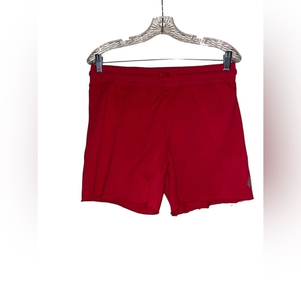 Free People Movement Upcycle Women Large Drawstring Red Shorts Gym Running